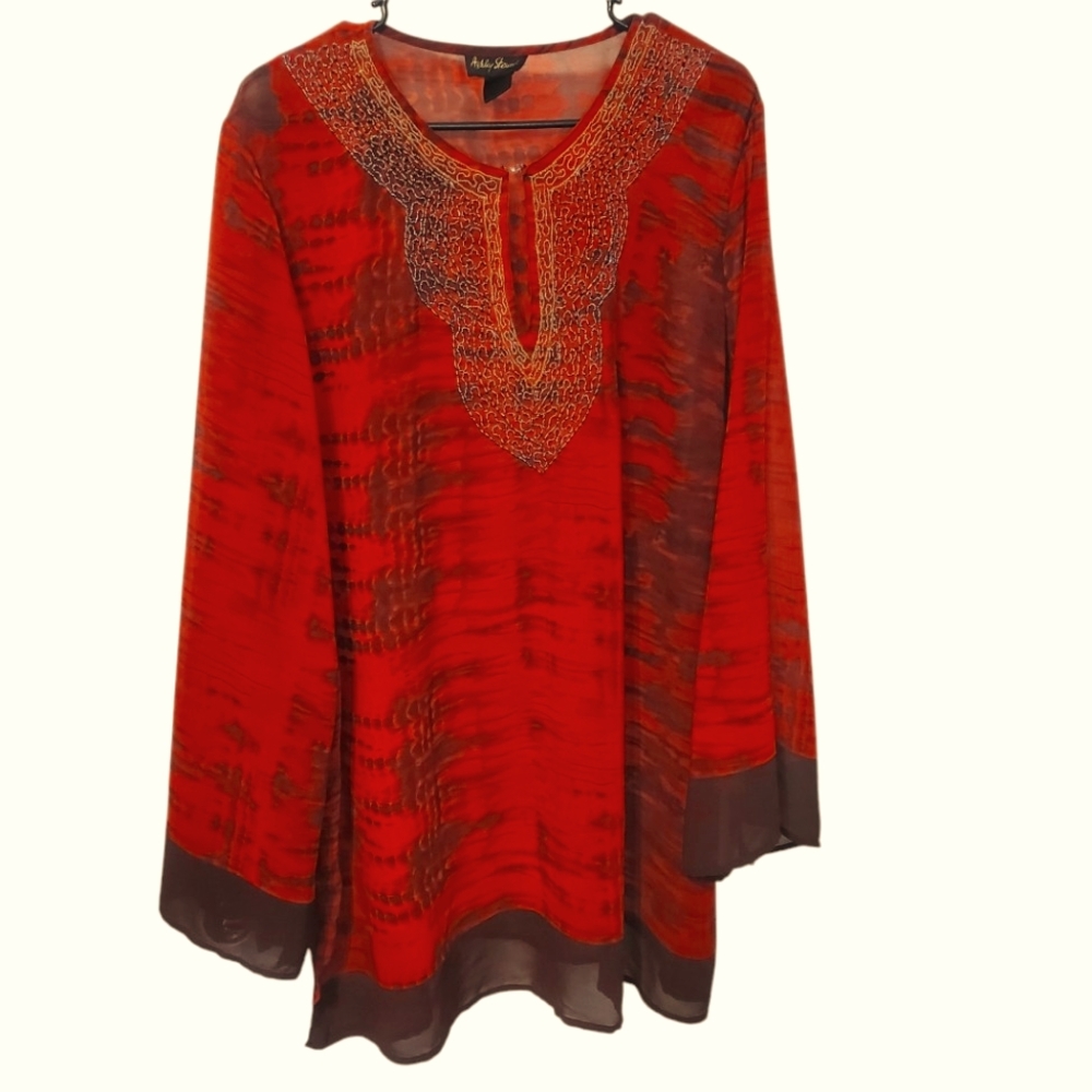 Ashley Stewart Tie Dye Tunic 